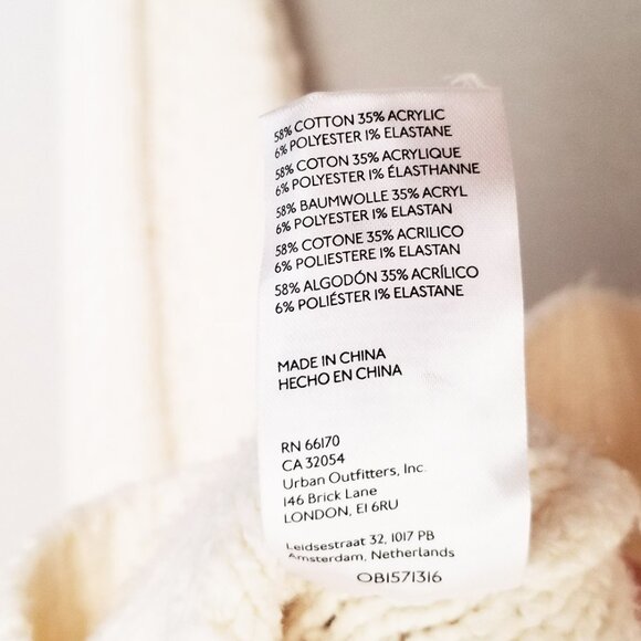 Anthropologie Pilcro Rolled Mock Neck Cable Knit Sweater Pullover, Ivory White S - Picture 11 of 16